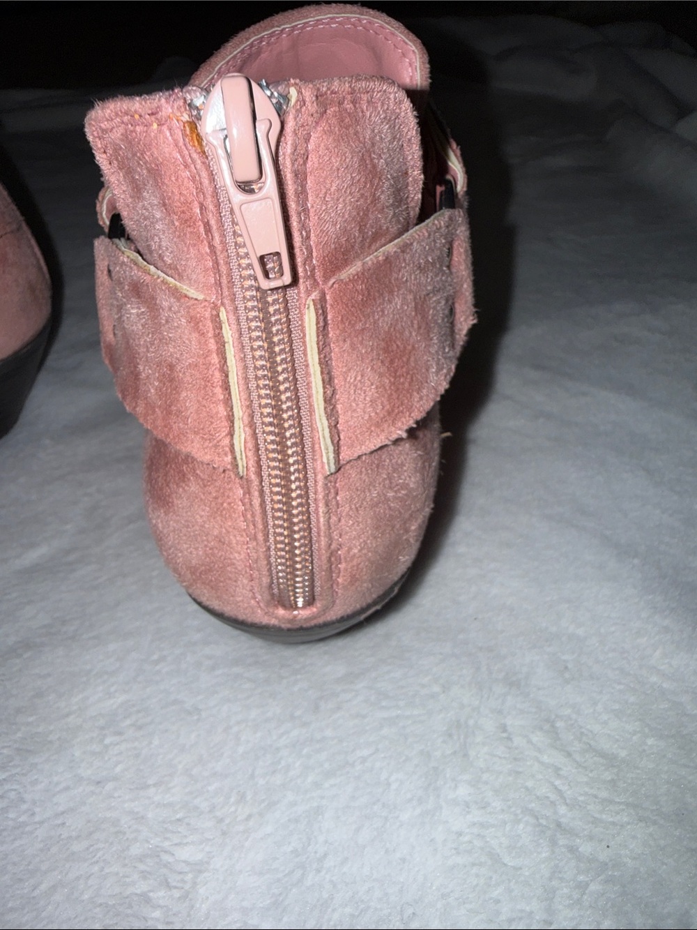 Pink Suede Cutout Ankle Boots - Women - Picture 3 of 6